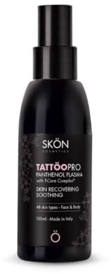 Skön TattöoPro - Crema Tatuaggi Riparatrice e Protettiva, Crema per Cicatrici Tatuaggio con Pantenolo e Vitamina E, Favorisce la Cicatrizzazione e Allevia i Rossori, per Tutti Tipi di Pelle, 100ml