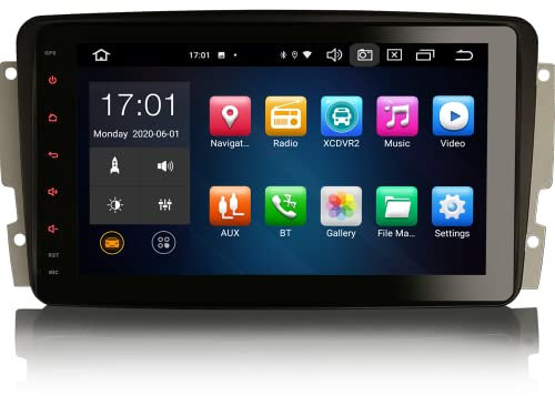 ERISIN 8 Zoll Android 12.0 Autoradio für Mercedes Benz W203 W209 W639 W463 Unterstützt GPS-Navi Carplay Android Auto DSP Bluetooth A2DP DVB-T/T2 WiFi DAB+ 8-Kern 4GB RAM+64GB ROM