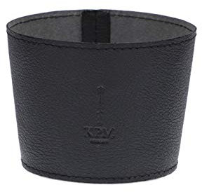 KPM Berlin KURLAND Apfelledermanschette für To-Go Becher Kaffeebecher Porzellan von KPM Berlin, schwarz