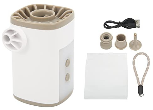 plplaaoo DC5V 2A elektrische Luftpumpe,Quick Fill Tiny Pump, wiederaufladbare USB-Luftpumpe mit Batterie, Luftmatratzenpumpe mit 2 Düsen, Inflator-Deflator-Pumpe für Air Boat Bed Pool Raft Toy, l