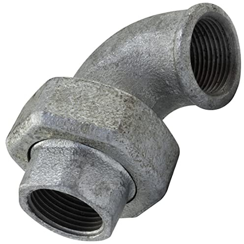 AERZETIX - C65065 - armbåge gemensam i gjutjärn 3/4'' hona-hona-rörbeslag med packning/gänga för skruvning - galvaniserad finish - VVS uppvärmning vatteninstallation matning