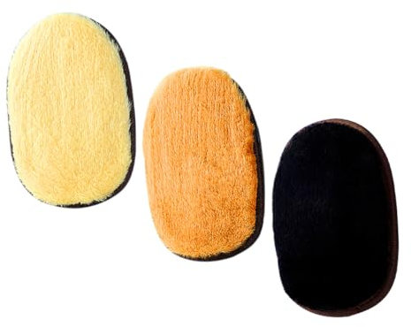 Ciieeo 3 Pezzi guanti per la pulizia guanti per lucidare le scarpe panno per la pulizia della pelle panno per lucidare le scarpe guanti di peluche lustrascarpe stoffa