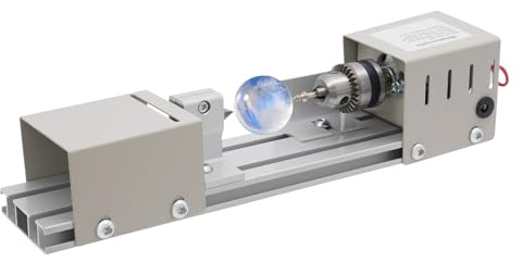 Mini tour pour bois, 96 W, tour de table avec 4000-9000 tr/min (7 niveaux), en métal, avec 6 outils de gravure, compact pour bricolage, bricolage et sculpture sur bois