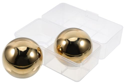 MUELODSIC 2pcs Stainless Steel Whiskey Stones Ice Balls Reusable Non-melting Beverage Cooling Stones for Whiskey Drinks Gift with Storage Box