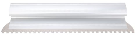 Paleta Dentada Cuadrada 2 / 5x2 / 5in, Llana Albañil Pequeña de Aleación de Aluminio y Acero Inoxidable para Enlosar, 400mm - Distribución Uniforme, Diseño con Bafles, Ideal para (24 pulgadas)