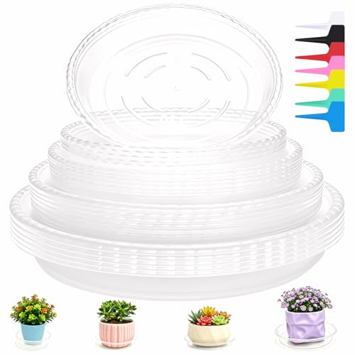 Sinofort 25Pièces Coupelle Pot de Fleur, Soucoupe Pot Fleur 11.5/13/15/17cm