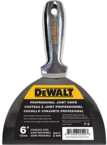 DEWALT 6-Inch Stainless Steel Grout Knife Polished Metal Blade