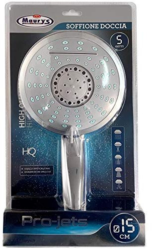 Maury's Soffione per Doccia Multifunzione 5 Funzioni 15 Cm