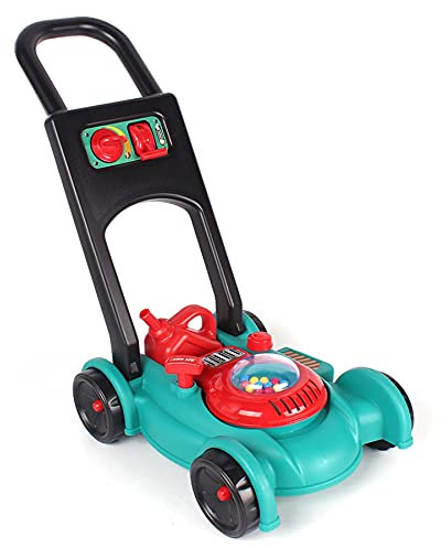 TikTakToo Tondeuse à gazon à essence pour enfants avec bruit de conduite jouet avec fonctions