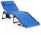 ALPHA CAMP HIGH Point Sports Liegen Camping Outdoor Sonnenliege, Campingliege Klappbar Königsblau Feldbett Klappbett mit verstellbarem Rückenteil und Kopfkissen für Garten, 200 x 68 cm