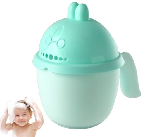 Vaso para lavar la cabeza del bebé, control del flujo de agua, con 7 agujeros de agua, cómodo vaso de agua para lavar el cabello para niños, niños y niñas Bseid