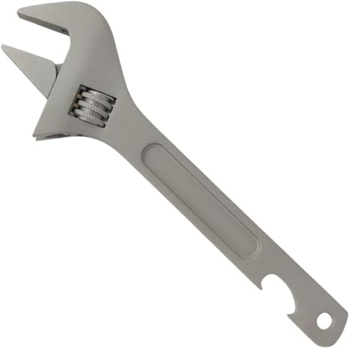 RISON-Titanium Rollgabelschlüssel in Titan GR5, 2-In-1 Multifunktion Verstellbarer Schraubenschlüssel & Flaschenöffner 150mm/6, Einmaulschlüssel Verstellbar Adjustable Wrench Tragbar