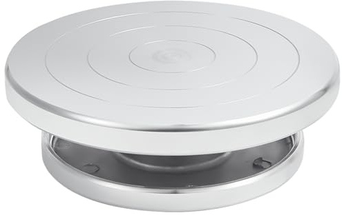 BENECREAT Plato giratorio giratorio de 15 cm de aleación de aluminio para dar forma de ruedas de alfarería, herramientas de rueda giratoria para soporte de manualidades, plato giratorio de alfarería