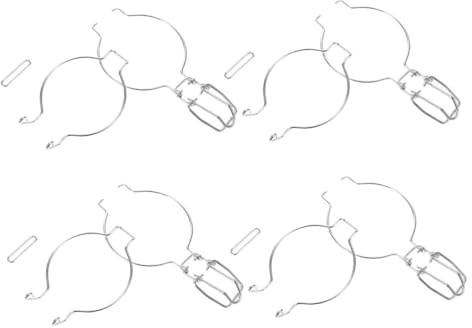 Tofficu 4 Piezas Abrazaderas de Alambre Inoxidable para Tarros Mason Mecanismo de para Sellado Seguro Compatibles con Frascos de Boca Ancha para Almacenamiento Cocina