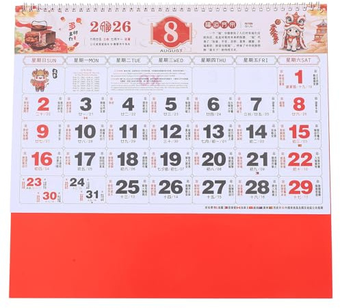 SOPOTUTU Calendario Lunare Mensile Calendario Dell'Anno Del Cavallo