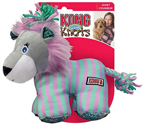 KONG Carnival Knots Lion | Durable Rope Dog Toy with Squeaker | Perfect for Chewing, Fetching & Tug-of-War | Ideal for Medium & Large Dogs