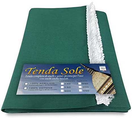 Toldo de exterior para jardín, balcón, color verde, 2 metros de ancho, 200 x 250 cm