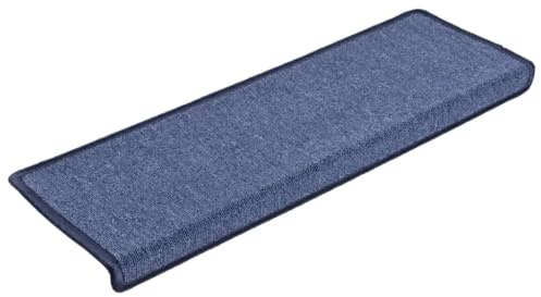 vidaXL Stufenmatten 15 STK. 65x21x4 cm Blau Rechteckiger Rand