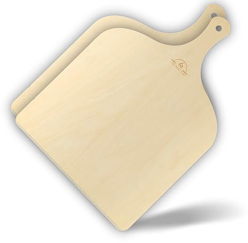 Pelle à pizza courte, en bois, 30 x 42 cm, planche à découper, rectangulaire, en bois de bouleau, accessoire de cuisine pour pizza, maison, planche à pain (2)