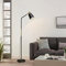 LALISU Stehlampe Industrielle Wohnzimmer Rustikale Bauernhaus Leselampe mit Metll Lampenshirm Modern Standleuchte mit E27 LED Warmweiß, Schlafzimmer, Büro (Schwarz)