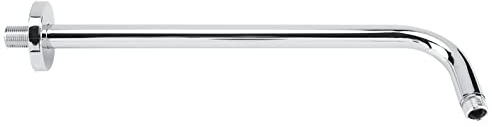 Brazo de Ducha 43 cm Extensión Tubo Montado Pared Soporte Rociador Superior Oculto Baño