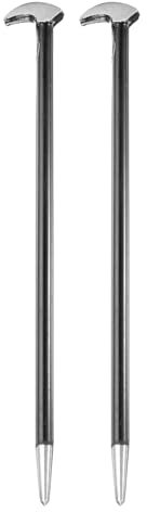 HARFINGTON 2pcs Rolling Head Pry Bar 12 Length 0.4 Rod Dia Carbon Steel Lady-Foot Leverage Bar Heel Line Up Pry Bars for Automotive Mechanics Aligning & Prying