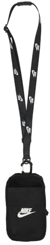 Nike Club Phone Crossbody Smartphone Tasche Umhängetasche Handy Tasche Crossbody Bag Alltag Travel Zubehör, Black/Black/White, One Size