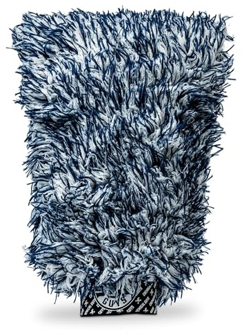 Chemical Guys, The Dually, Dual-Fiber, Wet-Dry Use, Microfiber Wash Mitt, (Car Wash Mitt Great for Car, Truck, SUV, RV, & More) Dark Blue + White, MIC517