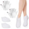 ElevateTech 2 paia di calzini idratanti in silicone, guanti e calze, touch screen, guanti idratanti per piedi secchi, screpolati, mani e piedi, spa in gel guanti dopo pedicure
