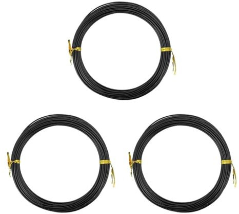 IBOWZ Fil Bonsai Lot de 3 Rouleaux de Fil de Fer pour bonsaï, Longueur 10 mètres, Fil d'aluminium adapté aux Pots de Fleurs d'extérieur et aux Loisirs créatifs.