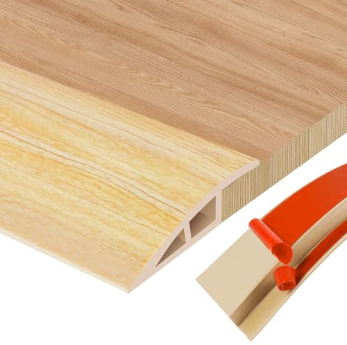 Perfil de Transición para Suelo, Tapajuntas Suelo Adhesivo in PVC Para Unir Juntas de Suelo y Umbrales de Alfombras Autoadhesivo