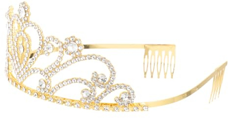 WRITWAA Couronne De Mariée Métal Bandeau Forme De Cœur Aimanté Décoration De Couronne Pour Fêtes Et Occasions Spéciales