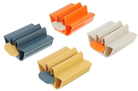 LRXIYODE 4pcs Manual Toothpaste Squeezer Clamp for Bathroom Use Easy Toothpaste Extruder