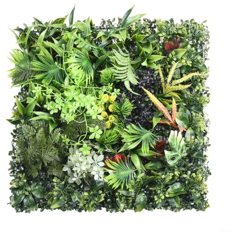 Plastkonstgjord torv fyrkantig panel 50 x 50 cm konstgräs väggdekor för hemmakontor hotell café grönska display (4)