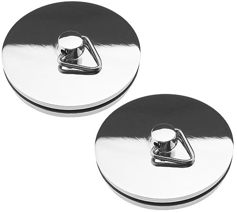 SG Store Tapón de desagüe de baño de latón cromado de 45 mm, para fregadero de cocina, baño, bañera, lavabo, 2 unidades
