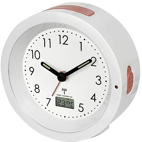 Miraval Funkwecker mit Digitaler Datumsanzeige Temperatur Geräuschlos Reisewecker Quarzwecker kein Ticken