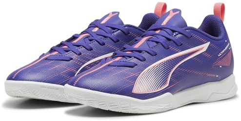 Puma Unisex-Child, Ultra Play Indoor Training, Lapis Lazuli-Puma White-Sunset Glow, Big Kid 12
