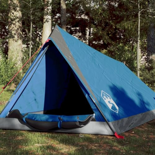 Tino Tech Tente de camping pour 2 personnes - 200 x 120 x 88 cm - Coupe-vent - Tente familiale - Tente de festival - Grande tente à lancer pour famille - Polyester et polyéthylène - Bleu