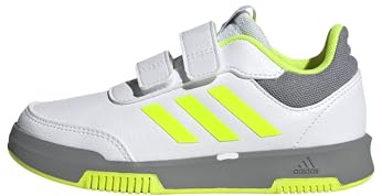 Adidas Mixte Enfant Tensaur Hook and Loop Shoes, Cloud White/Lucid Lemon/Grey Three, 31 1/2 EU