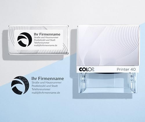 Stamp by Me | Stempel Personalisiert Mit Logo Und Text | Personalisierter Gummistempel | Individuelle Automatikstempel | Business Design | Logos, Verpackungen, Branding (Logo links, Text rechts)