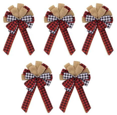 Elegante Weihnachtsbaum-Schleife, mehrfarbig, Weihnachtsschleife für saisonale Baum- und Fensterverzierungen