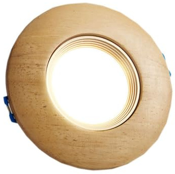Apliques de Pared para Dormitorio, lámpara de Techo LED de Madera empotrada de 3,9 Pulgadas, luz de Techo de Textura Natural Regulable, lámpara de Techo LED de 7 W, luz descendente