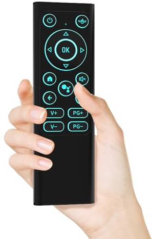 iPazzPort Mini Bluetooth Keyboard with air Mouse Remote — 2.4G Bluetooth mini Wireless Backlit Keyboard for Smart TV