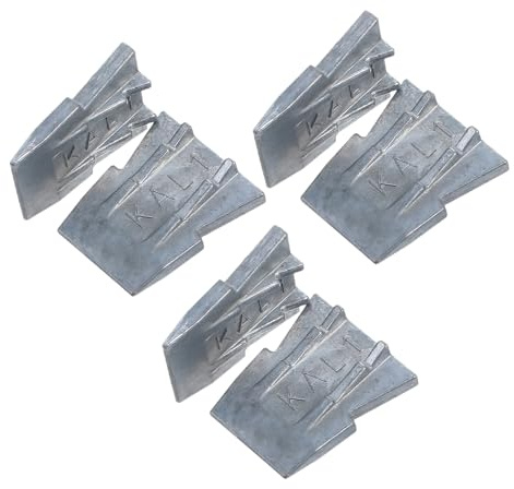 Sewroro Cuñas de Hierro para Mango de Herramienta, Kit de 6 Accesorios Metálicos Reforzados Doble Cuña Cruzada, Compatible Hachas y Martillos, Fijación Segura para Herramientas Agrícolas