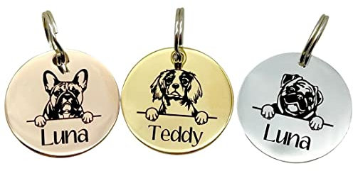 Personalised Engraved Dog ID Tag, Dog Breeds