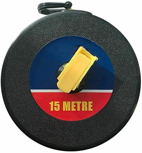 Builders 15m Fiberglass Tape Measure Surveyors Long Reel Roll Measuring Meters.
