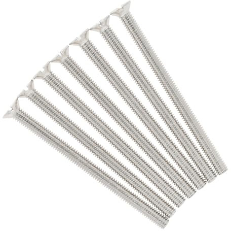 Evoges M3.5 x 50mm Long Flat Countersunk Slotted Head Electrical Machine Screws For Flat Plate Sockets Switches Plugs, Steel, Pack of 20