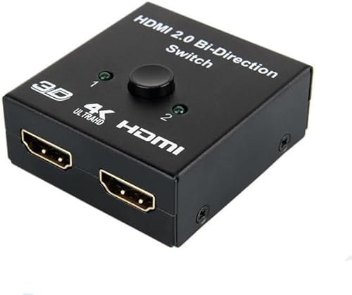 HDMI Bidirectional Switch and Splitter - 2 Input 1 Output or 1 In 2 Out, 4K 3D 1080P Compatible