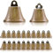 Geoyien glöckchen zum basteln, 20Pcs kleine glöckchen, Glocken zum basteln, Vintage Bronze Glöckchen für DIY Wind Glockenspiel Handwerk Dekorationen (10 je in Zwei Größen)