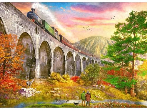 Gibsons Crossing Glenfinnan Viaduct by Dominic Davison 1000 Piece Jigsaw (G6365)